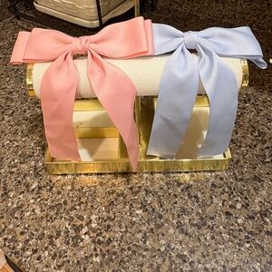 Set of Pink and Blue hair bows